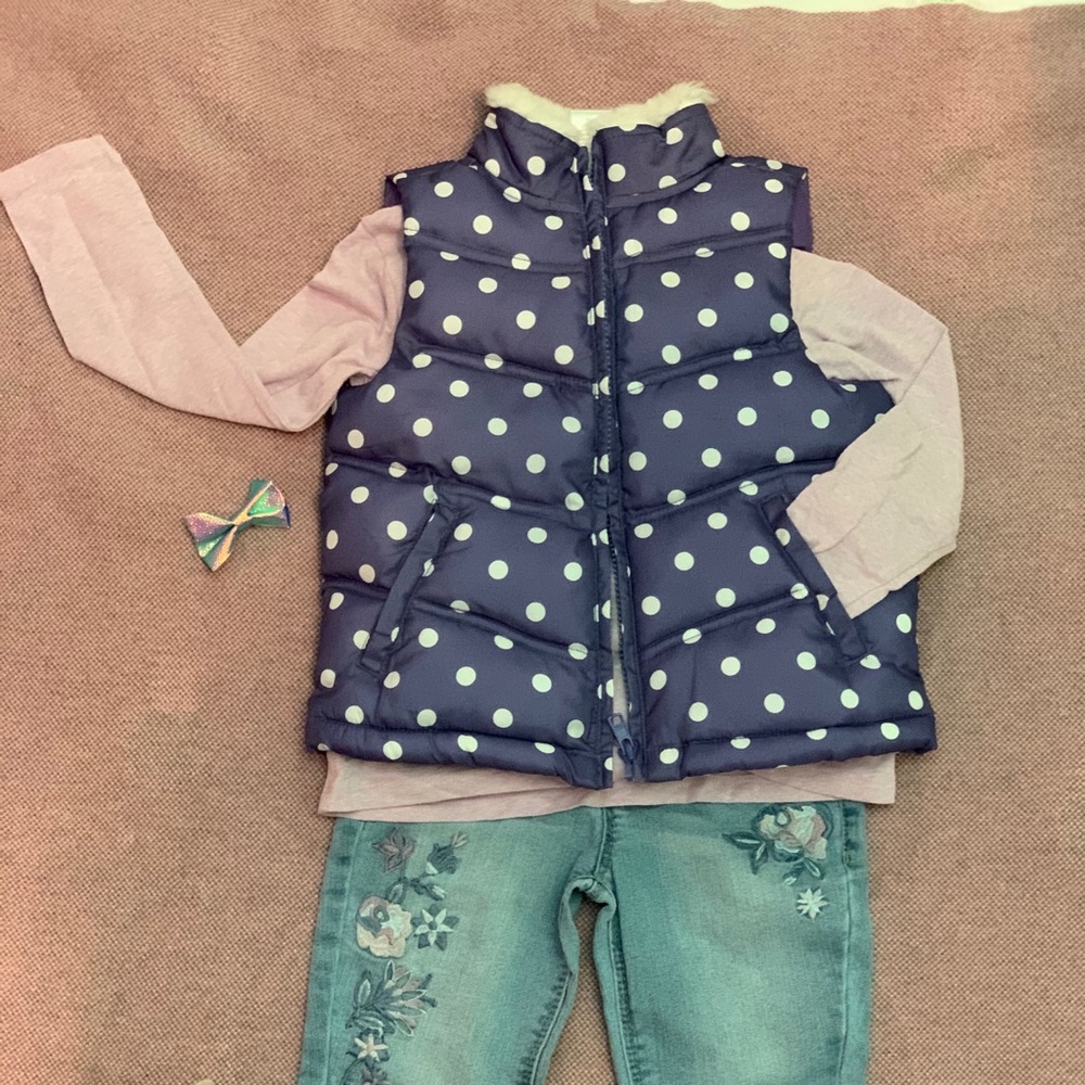Girls Gymboree polka dot puffer
